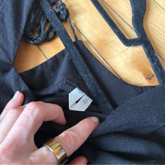 Arket Sz M Neps Black Cotton Relaxed Tunic Dress - Picture 13 of 13